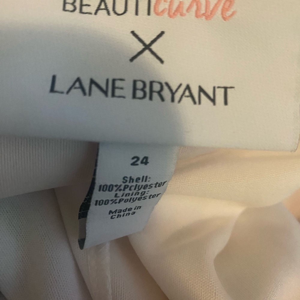 Lane Bryant Soft Cream with flowers dress